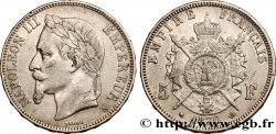 5 francs Napoléon III, tête laurée 1870 Paris F.331/16