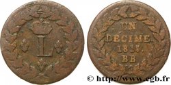 Un décime à l’L couronnée 1815  Strasbourg F.132A/3 TB20 
