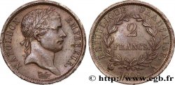2 francs Napoléon Ier tête laurée, République française 1808 Paris F.254/4