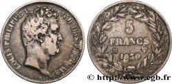 5 francs type Tiolier avec le I, tranche en creux 1830 La Rochelle F.315/5
