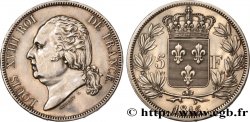 Pièce de présentation de 5 francs Louis XVIII, tête nue 1815  Maz.738 *