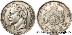 5 francs Napoléon III, tête laurée 1870 Paris F.331/16