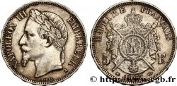 5 francs Napoléon III, tête laurée 1867 Paris F.331/10