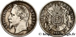 1 franc Napoléon III, tête laurée 1867 Strasbourg F.215/7