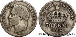 50 centimes Napoléon III, tête laurée 1865 Paris F.188/5
