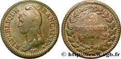 2 décimes Dupré 1796 Limoges F.145/6 XF40 