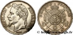 5 francs Napoléon III, tête laurée 1868 Paris F.331/12