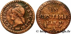 Un centime Dupré, 7 normal 1799 Paris F.100/15