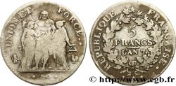 5 francs Union et Force, Union serré, avec glands intérieurs et gland extérieur 1799 Paris F.288/95