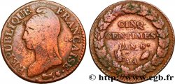 Cinq centimes Dupré, grand module 1800 Metz F.115/102