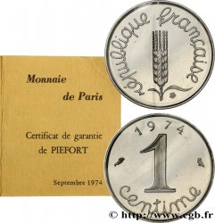 Piéfort acier de 1 centime Épi 1974 Pessac F.106/25P