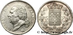 5 francs Louis XVIII, tête nue 1816 Toulouse F.309/9