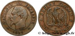 Deux centimes Napoléon III, tête nue 1856 Rouen F.107/39