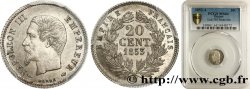 20 centimes Napoléon III, tête nue 1853 Paris F.148/1