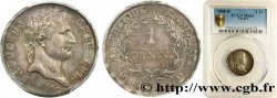 1 franc Napoléon Ier tête laurée, République française 1808 Lyon F.204/5 SUP62 PCGS