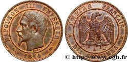 Dix centimes Napoléon III, tête nue 1854 Paris F.133/11