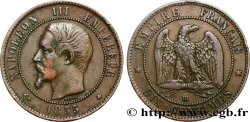 Dix centimes Napoléon III, tête nue 1855 Strasbourg F.133/24