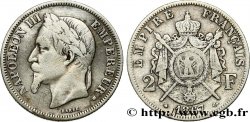 2 francs Napoléon III, tête laurée  1867 Strasbourg F.263/5
