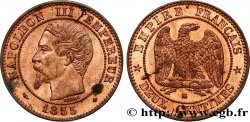 Deux centimes Napoléon III, tête nue 1855 Strasbourg F.107/23