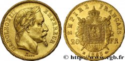 20 francs or Napoléon III, tête laurée 1865 Strasbourg F.532/12