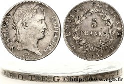 5 francs Napoléon Empereur, Cent-Jours, Tranche en PROTEGELA 1815 Rouen F.307A/2