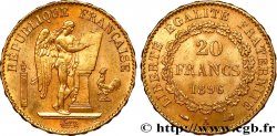 20 francs or Génie, Troisième République, différent torche 1896 Paris F.533/21 AU55 