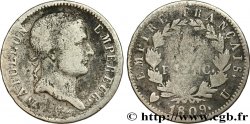1 franc Napoléon Ier tête laurée, Empire français 1809 Turin F.205/10 VG10 