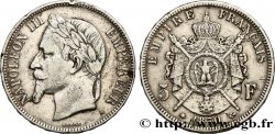 5 francs Napoléon III, tête laurée 1870 Paris F.331/16 TB25 