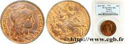 Essai de 10 centimes Daniel-Dupuis, non daté, ESSAI en creux au niveau de la date n.d.  GEM.33 2 SPL64 PCGS