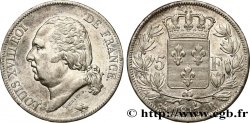 5 francs Louis XVIII, tête nue 1817 Rouen F.309/15