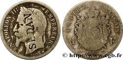 1 franc Napoléon III, tête laurée, contremarqué SEDAN 1870 Strasbourg F.215/16 var.