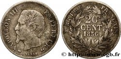 20 centimes Napoléon III, tête nue 1856 Paris F.148/4