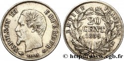 20 centimes Napoléon III, tête nue 1859 Paris F.148/12