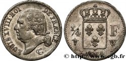 1/4 franc Louis XVIII 1824 Lille F.163/35 TTB50 
