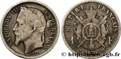 1 franc Napoléon III, tête laurée 1870 Strasbourg F.215/16