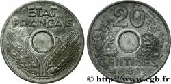 20 centimes État français, légère, non perforée 1943  F.153A/1 XF45 