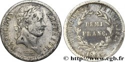 Demi-franc Napoléon Ier tête laurée, République française 1808 Paris F.177/2