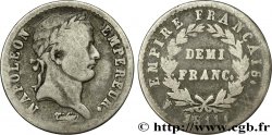 Demi-franc Napoléon Ier tête laurée, Empire français 1811 Lille F.178/34