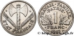 1 franc Francisque, légère 1943 Beaumont-Le-Roger F.223/4