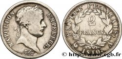 2 francs Napoléon Ier tête laurée, Empire français 1810 Paris F.255/10