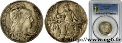 Essai de 5 centimes Daniel-Dupuis, flan en argent 1908  GEM.14 20