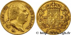 20 francs or Louis XVIII, tête nue 1816 Paris F.519/1