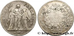 5 francs Union et Force, Union serré, avec glands intérieurs et gland extérieur 1796 Paris F.288/1