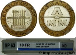 Essai de frappe de 10 francs, bimétallique n.d. Pessac GEM.196 12 var.