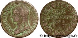 Cinq centimes Dupré, grand module 1800 Lille F.115/134