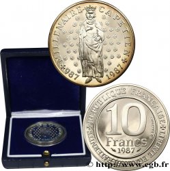 Belle Épreuve 10 francs Millénaire Capétien  1987 Paris F5.1301 3 FDC 