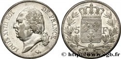 5 francs Louis XVIII, tête nue 1823 Paris F.309/76