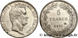 5 francs type Tiolier avec le I, tranche en creux 1831 Rouen F.315/15