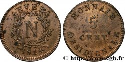 5 cent. Anvers à l’N, frappe de l’atelier de Wolschot 1814 Anvers F.115B/2 TTB50 