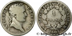 1 franc Napoléon Ier tête laurée, République française 1808 Toulouse F.204/10